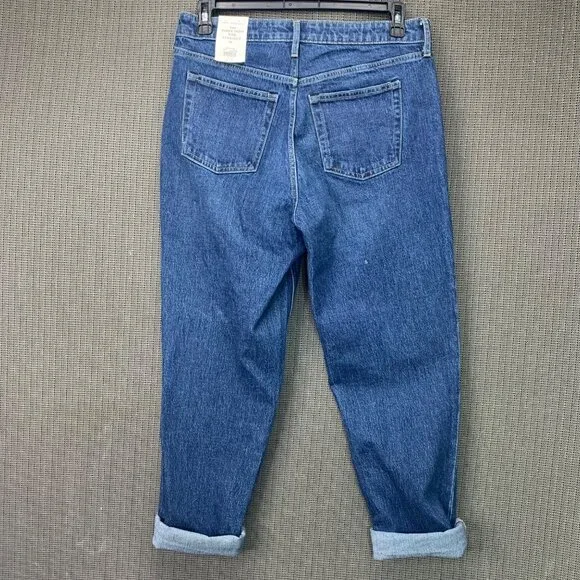 Free Assembly Womens Size 14 Blue Super High Rise Straight Leg Jeans - Picture 2 of 10